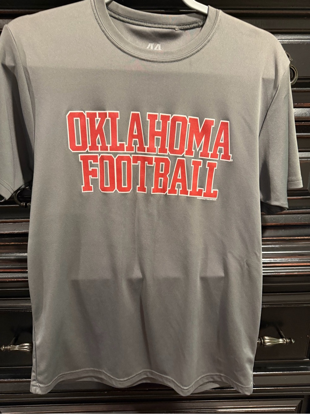 Gray Oklahoma Football Short Sleeve Tee